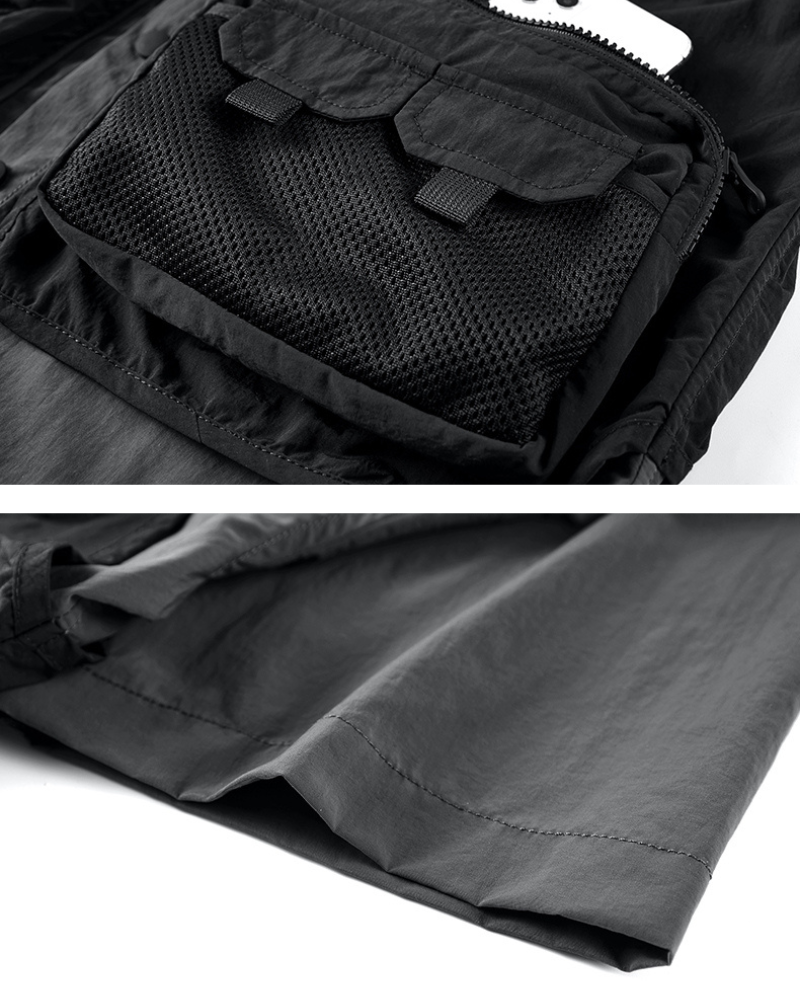Versatile Faux Two-Piece Shirt -  polyester - Futuristic Techwear Jacket - Stylish & Comfortable Design - View 7