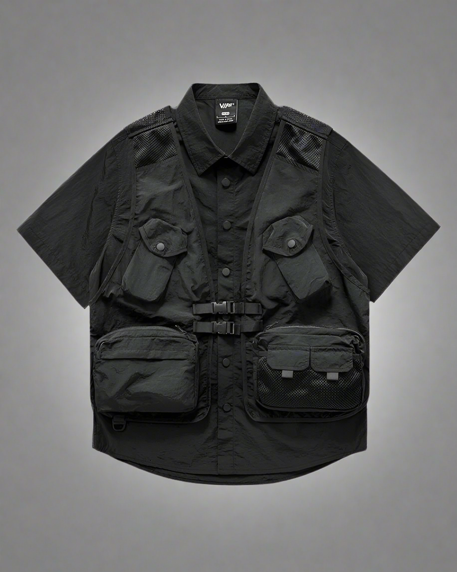 Versatile Faux Two-Piece Shirt - techwear clothing - Futuristic Techwear Jacket - Stylish & Comfortable Design - View 2