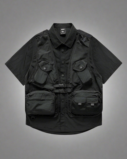 Versatile Faux Two-Piece Shirt - techwear clothing - Futuristic Techwear Jacket - Stylish & Comfortable Design - View 2