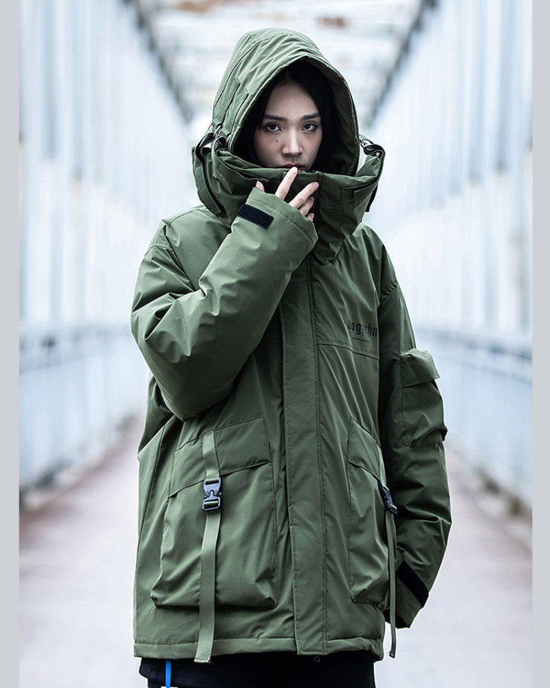 Versatile Fish Mouth Winter Jacket -  techwear jacket - Stylish Fish Mouth Winter Jacket for Urban Days - View 8