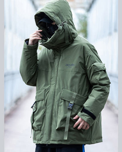 Versatile Fish Mouth Winter Jacket - winter jacket - Stylish Fish Mouth Winter Jacket for Urban Days - View 2