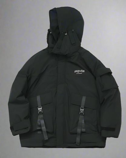 Versatile Fish Mouth Winter Jacket - winter techwear - Stylish Fish Mouth Winter Jacket for Urban Days - View 13