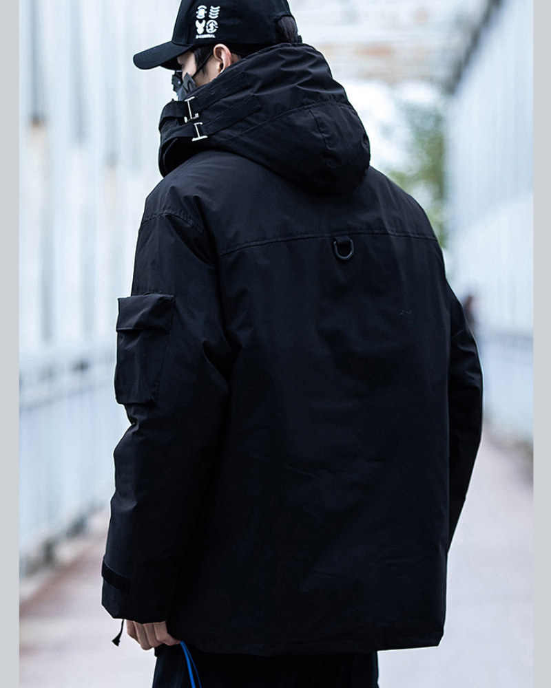 Versatile Fish Mouth Winter Jacket - winter techwear - Stylish Fish Mouth Winter Jacket for Urban Days - View 3