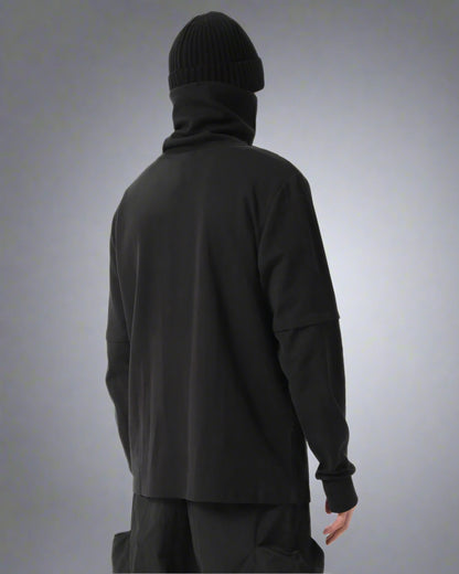 Versatile High Neck Outdoor Hoodie -  breathable fabric - Versatile High Neck Outdoor Hoodie for Active Adventures - View 3