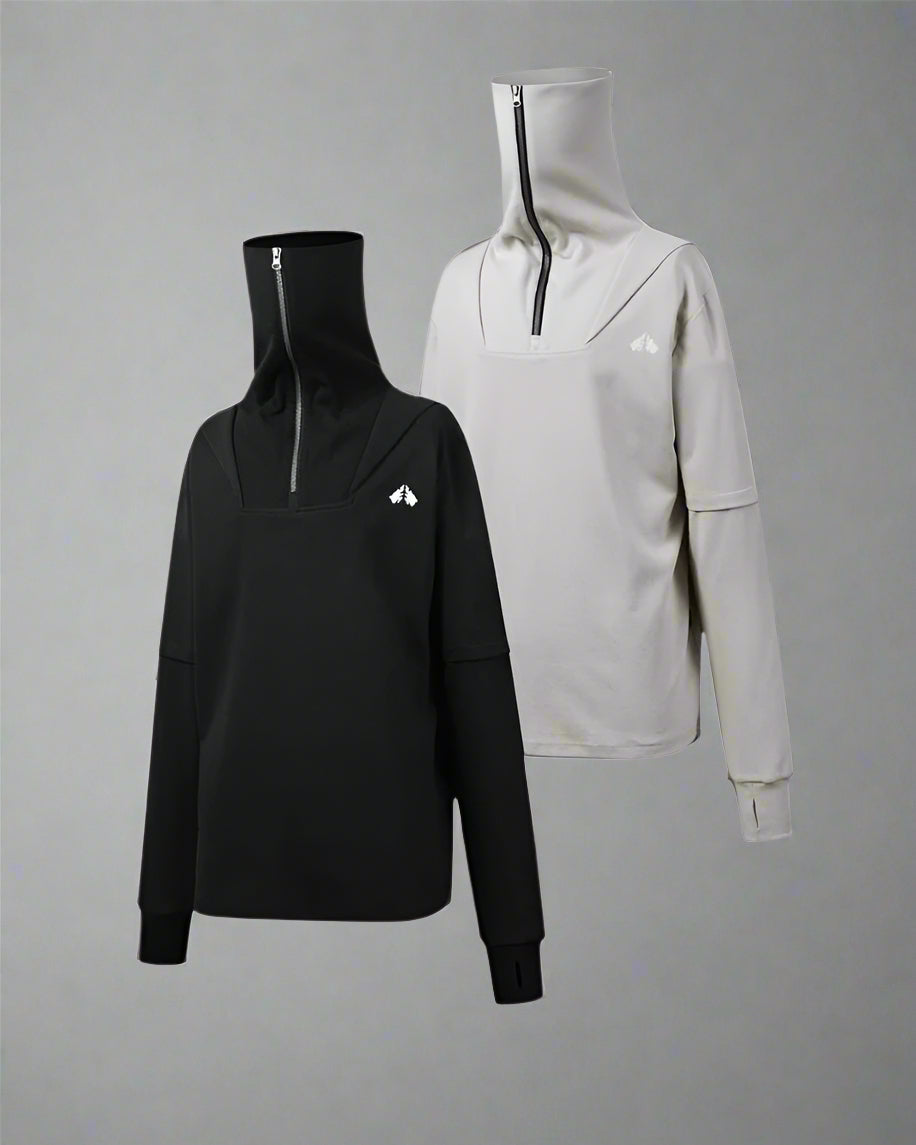 Versatile High Neck Outdoor Hoodie - high neck hoodie - Versatile High Neck Outdoor Hoodie for Active Adventures - View 15
