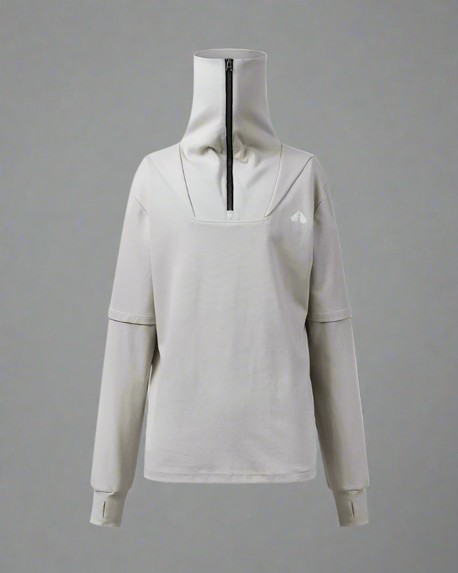 Versatile High Neck Outdoor Hoodie -  multi-form hoodie - Versatile High Neck Outdoor Hoodie for Active Adventures - View 13