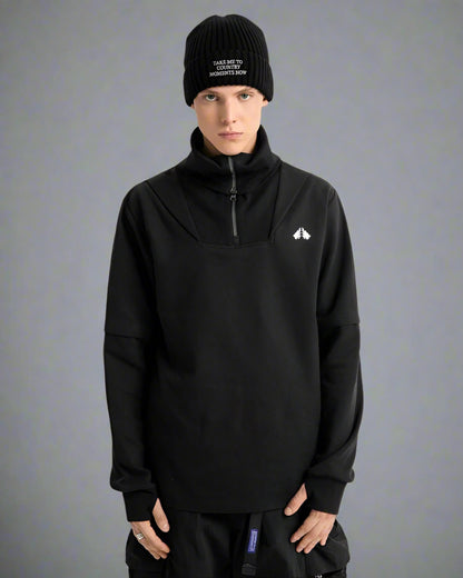 Versatile High Neck Outdoor Hoodie -  outdoor hoodie - Versatile High Neck Outdoor Hoodie for Active Adventures - View 7