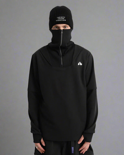 Versatile High Neck Outdoor Hoodie - versatile outdoor hoodie - Versatile High Neck Outdoor Hoodie for Active Adventures - View 2
