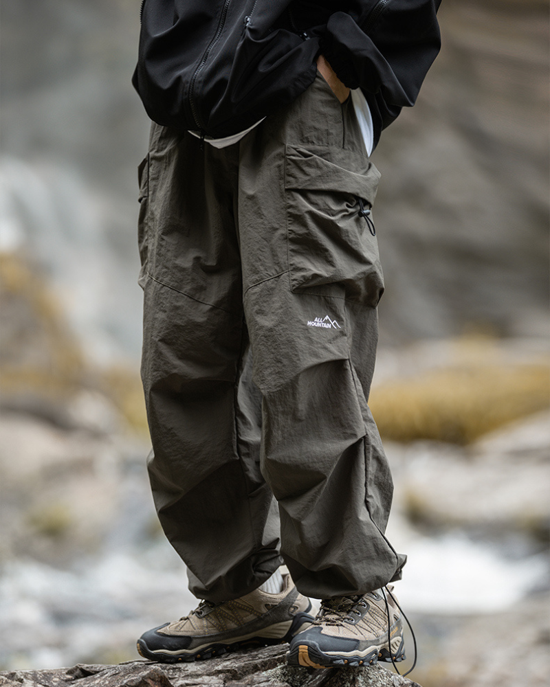 Versatile Hiking Cargo Trousers -  comfortable cargo pants - Comfortable Loose-Fit Hiking Cargo Trousers - View 4