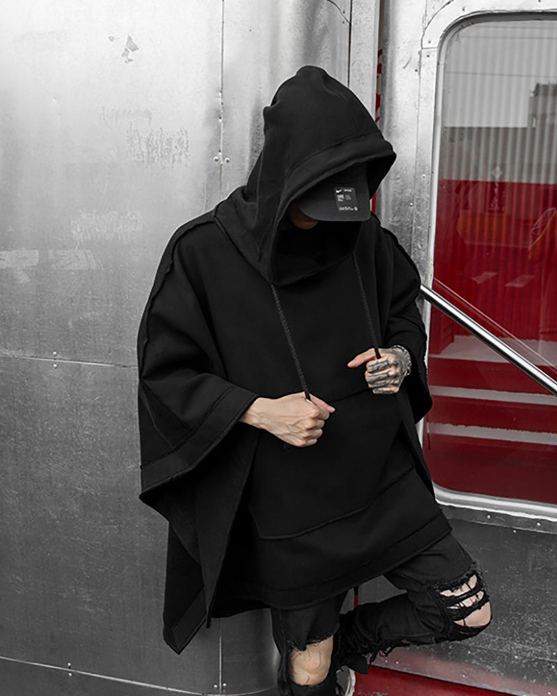 Versatile Hooded Batwing Cape -  batwing cape - Stylish Hooded Batwing Cape for Every Occasion - View 9