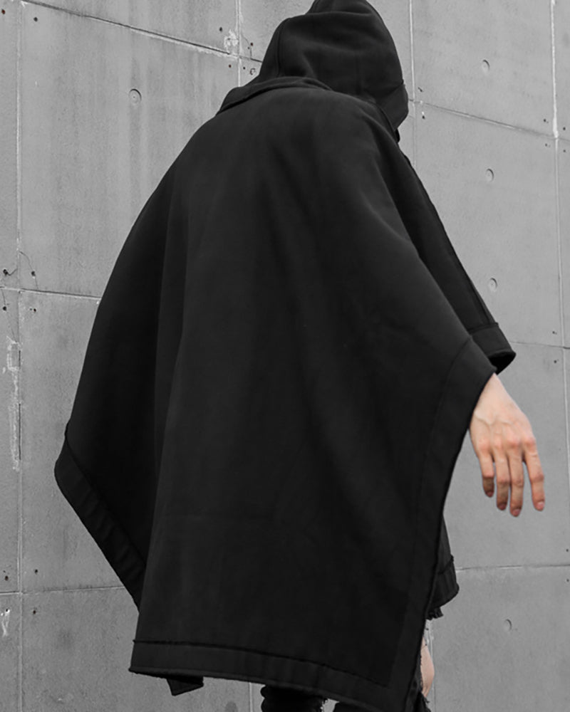 Versatile Hooded Batwing Cape -  streetwear fashion - Stylish Hooded Batwing Cape for Every Occasion - View 5