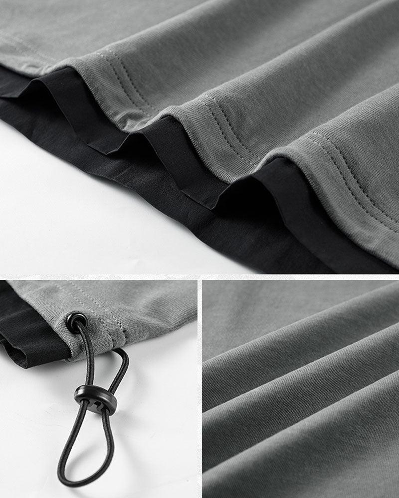 Versatile Hooded Tee with Pockets -  breathable fabric shirt - Hooded T-Shirt with Chest Bag for Everyday Comfort - View 10