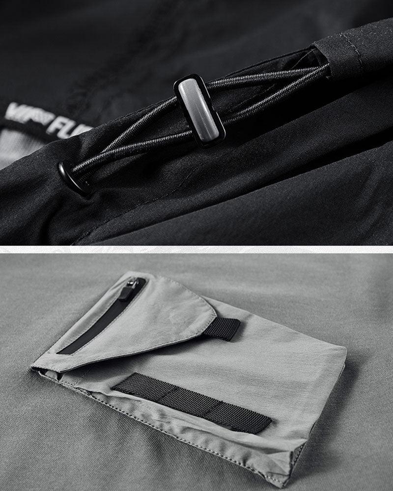 Versatile Hooded Tee with Pockets -  lightweight shirt - Hooded T-Shirt with Chest Bag for Everyday Comfort - View 7