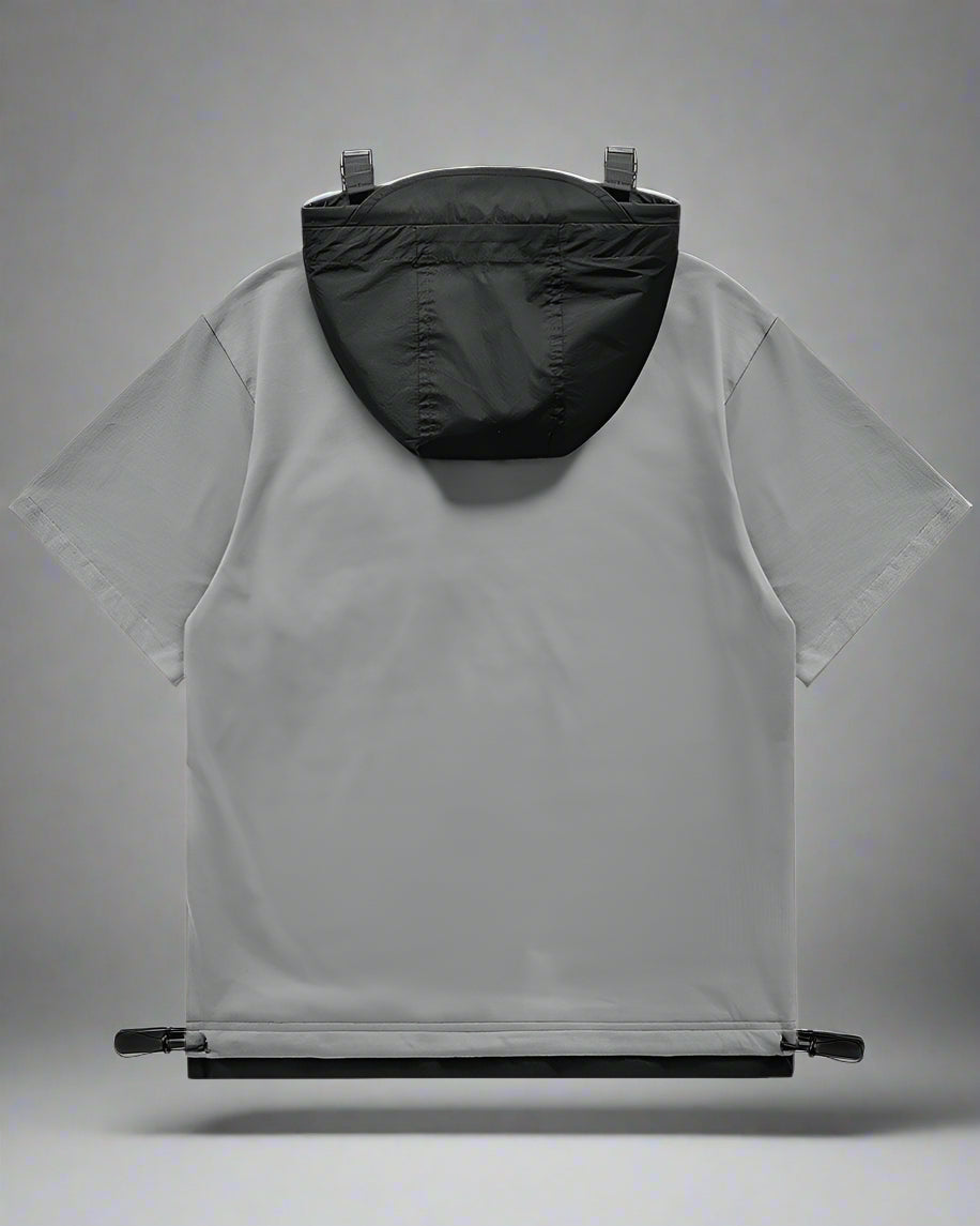 Versatile Hooded Tee with Pockets - stylish hooded t-shirt - Hooded T-Shirt with Chest Bag for Everyday Comfort - View 2