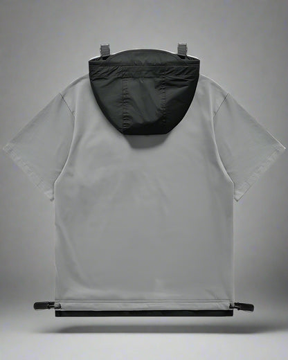 Versatile Hooded Tee with Pockets - stylish hooded t-shirt - Hooded T-Shirt with Chest Bag for Everyday Comfort - View 2