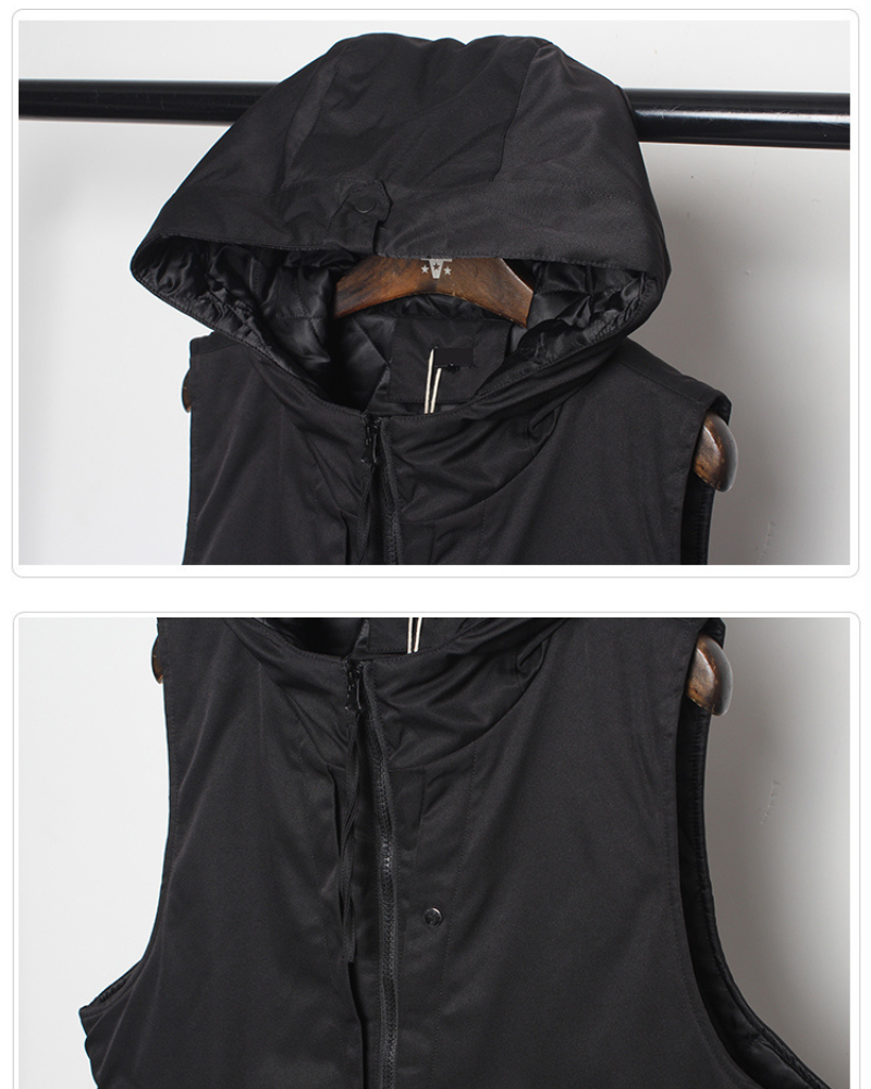 Versatile Hooded Winter Vest -  hooded vest - Stylish Hooded Winter Vest with Functional Pockets - View 7