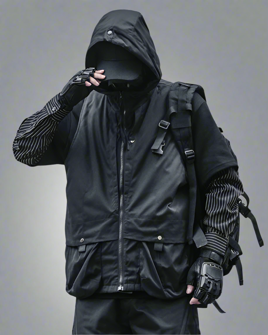 Versatile Hooded Winter Vest - versatile winter vest - Stylish Hooded Winter Vest with Functional Pockets - Main view