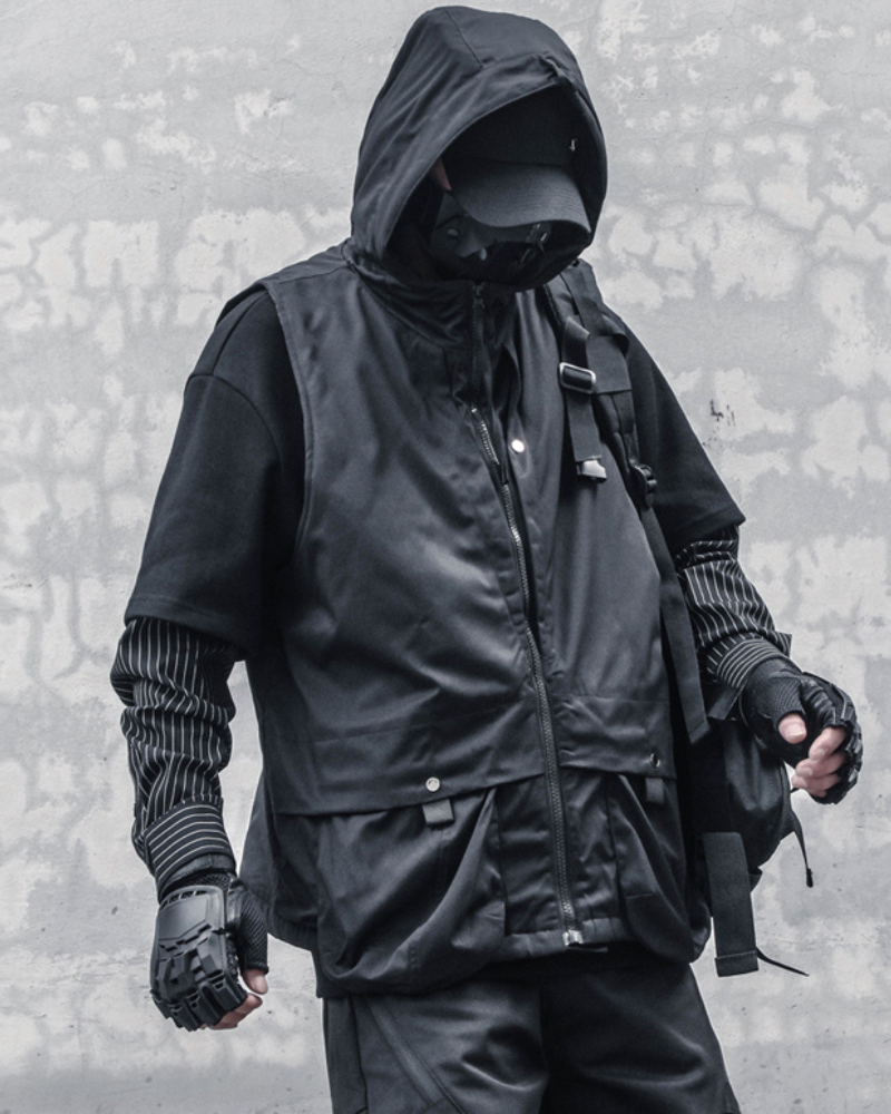 Versatile Hooded Winter Vest - winter techwear - Stylish Hooded Winter Vest with Functional Pockets - View 2