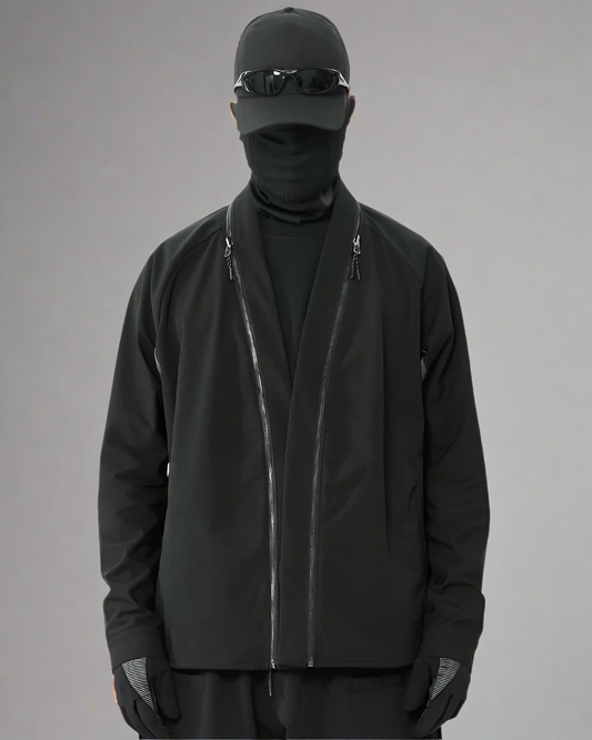 Versatile Japanese Kimono Coat - functional japanese kimono - Functional Japanese Kimono Jacket for Stylish Layering - Main view