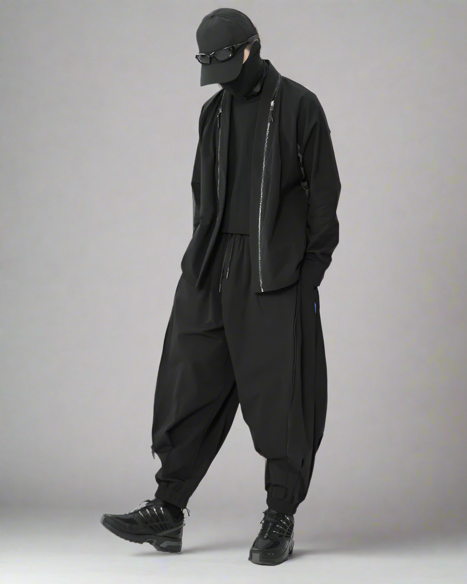 Versatile Japanese Kimono Coat -  jacket - Functional Japanese Kimono Jacket for Stylish Layering - View 4