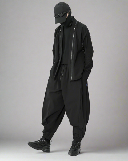 Versatile Japanese Kimono Coat -  jacket - Functional Japanese Kimono Jacket for Stylish Layering - View 4