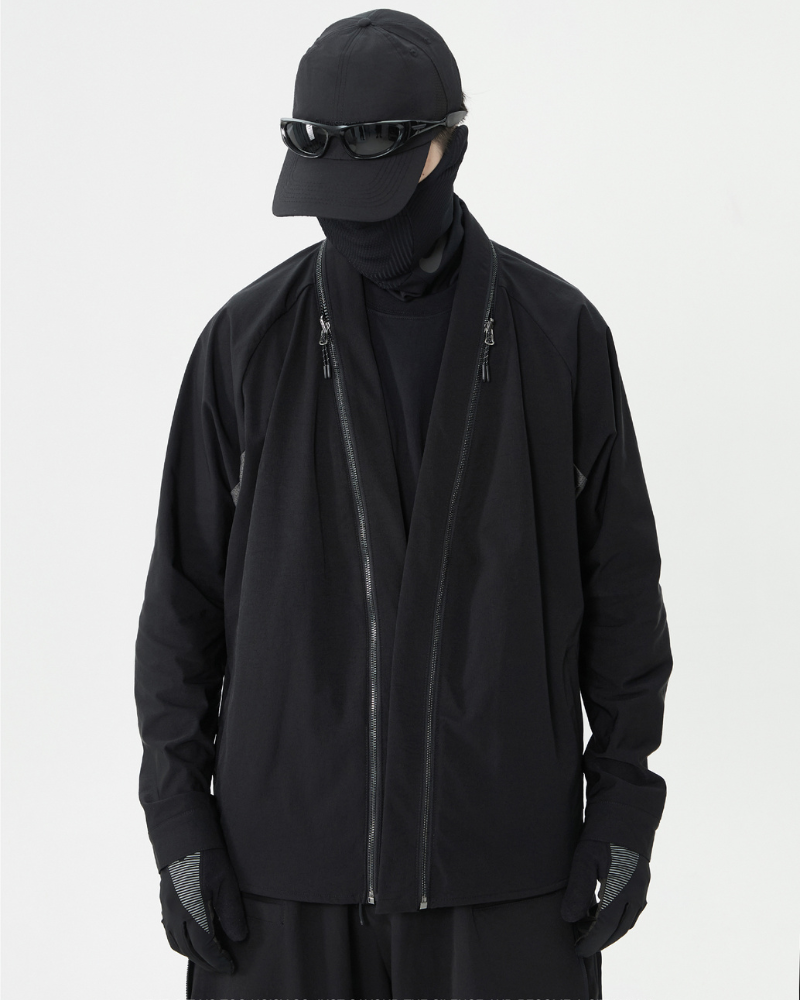 Versatile Japanese Kimono Coat -  layering piece - Functional Japanese Kimono Jacket for Stylish Layering - View 5
