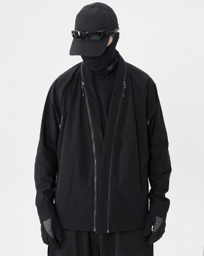 Versatile Japanese Kimono Coat -  layering piece - Functional Japanese Kimono Jacket for Stylish Layering - View 5