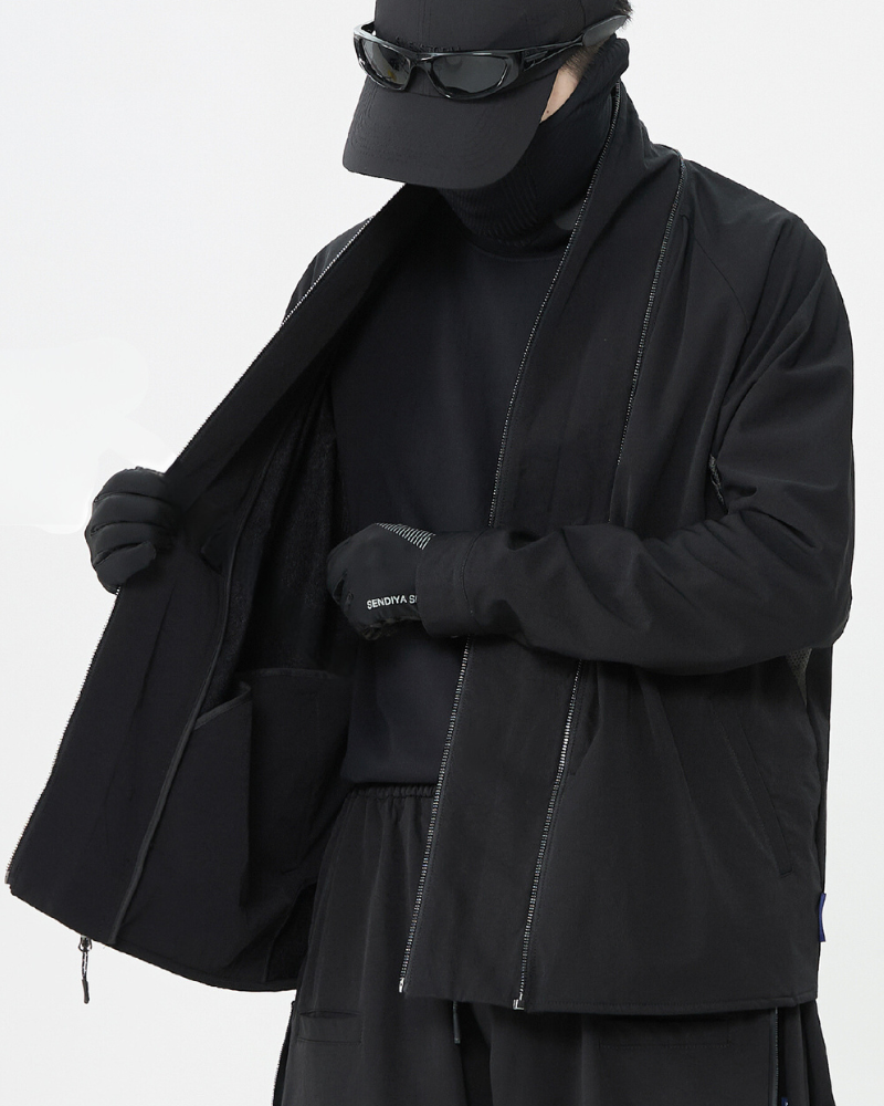 Versatile Japanese Kimono Coat -  techwear outerwear - Functional Japanese Kimono Jacket for Stylish Layering - View 7