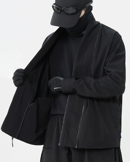Versatile Japanese Kimono Coat -  techwear outerwear - Functional Japanese Kimono Jacket for Stylish Layering - View 7