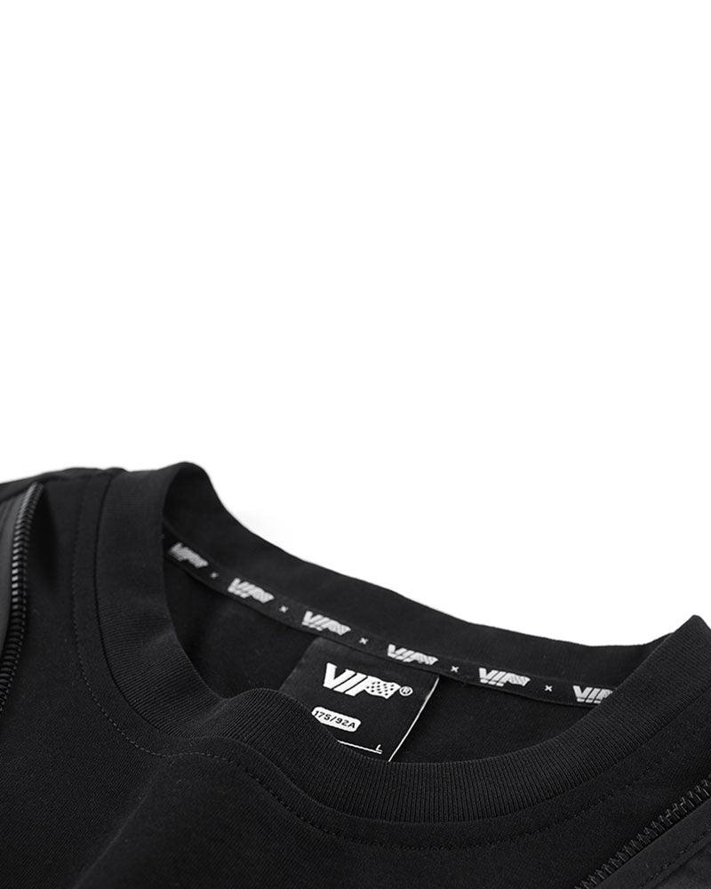 Versatile Layered Tech T-Shirt -  outdoor shirt - Layered Tech T-Shirt with Unique Faux Vest Design - View 6