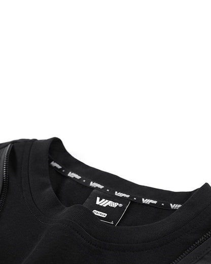 Versatile Layered Tech T-Shirt -  outdoor shirt - Layered Tech T-Shirt with Unique Faux Vest Design - View 6