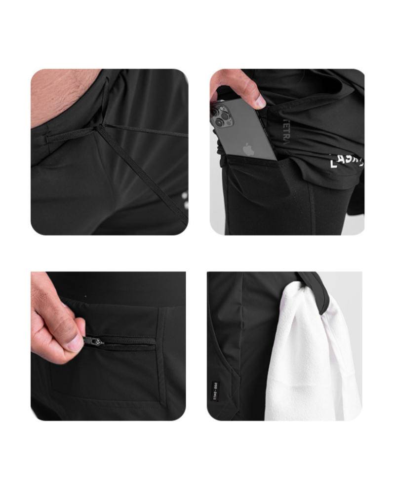 Versatile Lightweight Men's Running Shorts -  versatile men's shorts - Lightweight Men's Running Shorts with Multi-Pockets - View 18