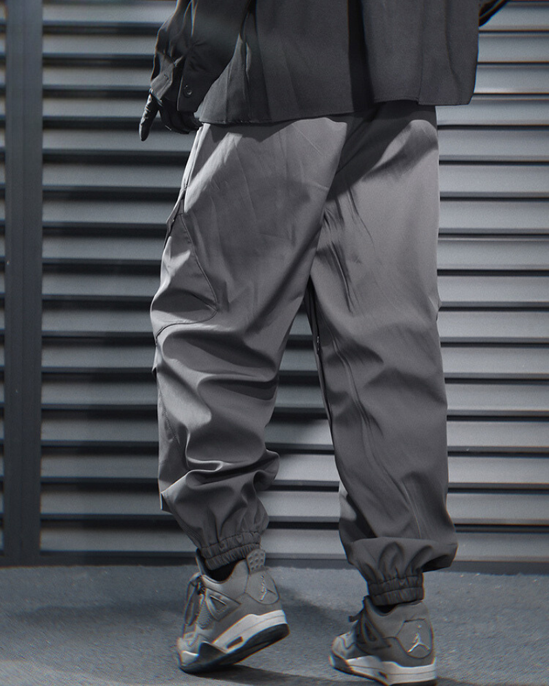 Versatile Loose Cargo Trousers -  adjustable waistband - Trendy Loose Cargo Trousers for Comfort and Style - View 3