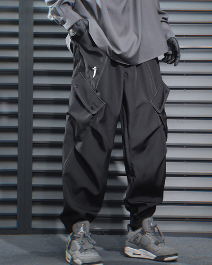 Versatile Loose Cargo Trousers - functional cargo pants - Trendy Loose Cargo Trousers for Comfort and Style - View 2