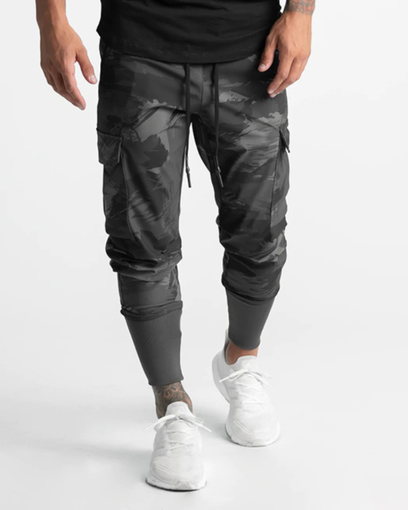 Versatile Multi-Pocket Cargo Pants -  casual pants - Men's Multi-Pocket Cargo Pants for Comfort and Style - View 4