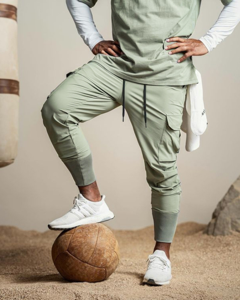 Versatile Multi-Pocket Cargo Pants -  comfortable workout pants - Men's Multi-Pocket Cargo Pants for Comfort and Style - View 5