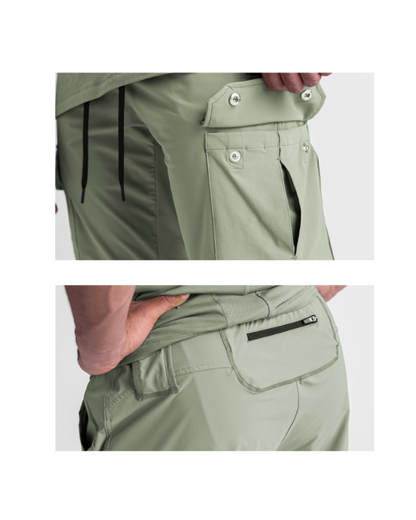 Versatile Multi-Pocket Cargo Pants -  multi-pocket - Men's Multi-Pocket Cargo Pants for Comfort and Style - View 15
