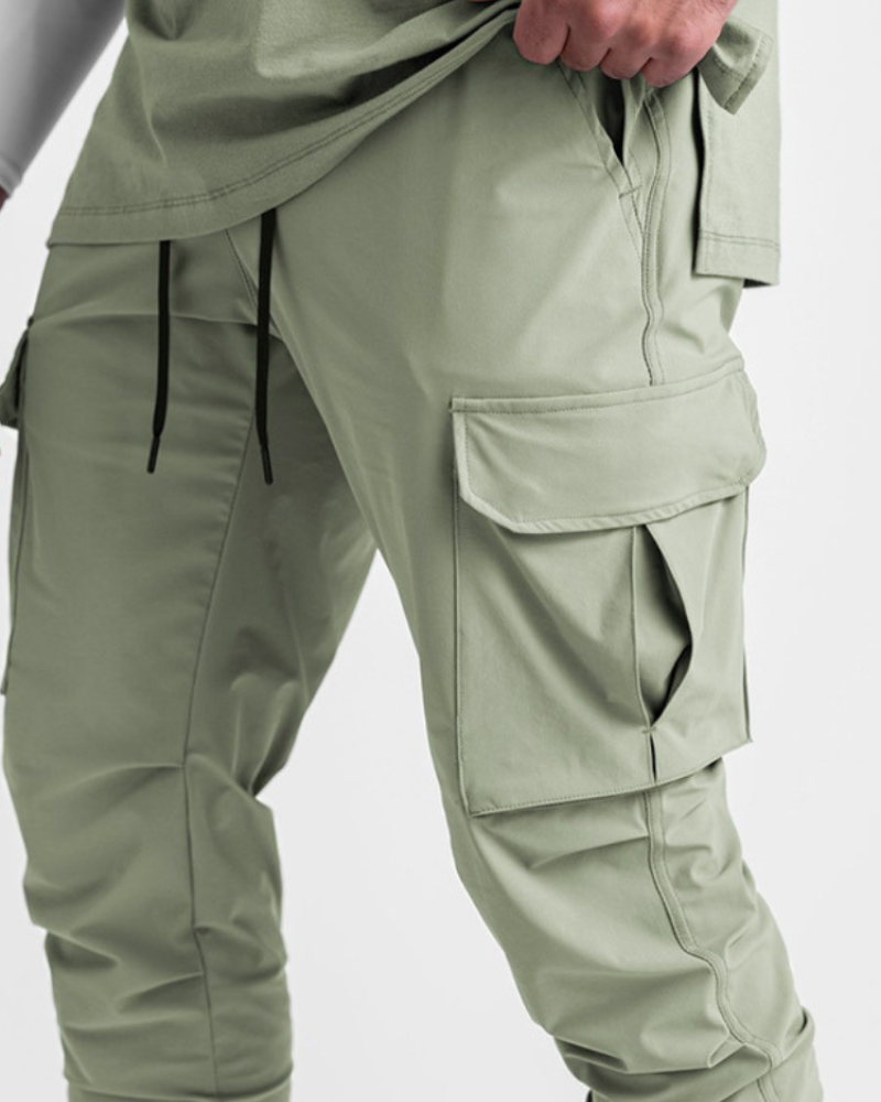 Versatile Multi-Pocket Cargo Pants -  stylish tapered fit - Men's Multi-Pocket Cargo Pants for Comfort and Style - View 8