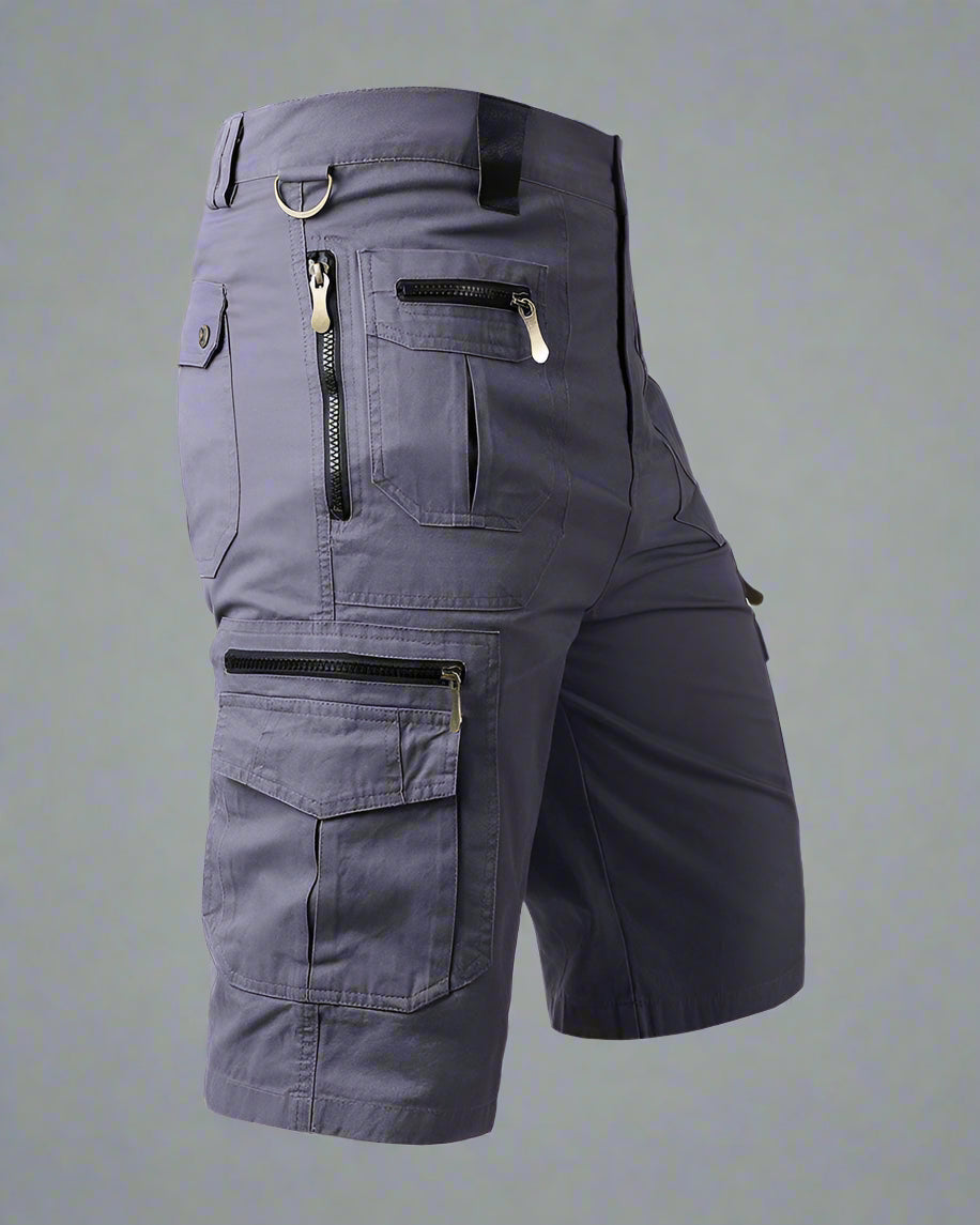 Versatile Multi-Pocket Cargo Shorts -  adjustable waistband shorts - Tactical Multi-Pocket Cargo Shorts for Every Adventure - View 3