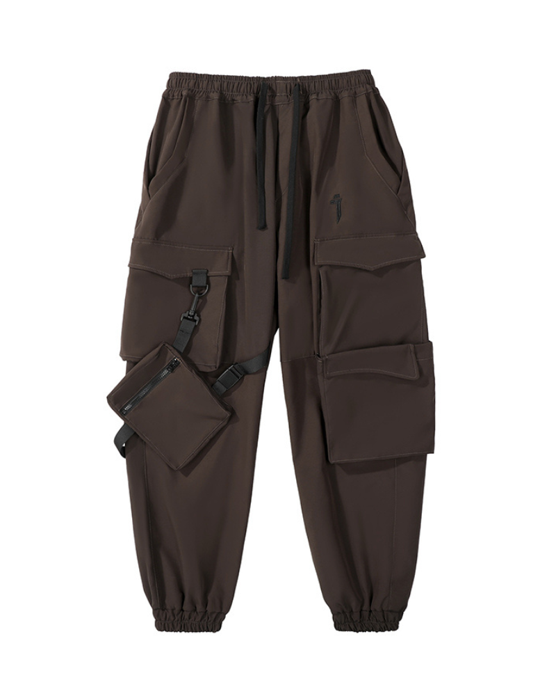 Versatile Multi-Pocket Cargo Trousers -  techwear - Versatile Multi-Pocket Cargo Trousers for Adventurers - View 7