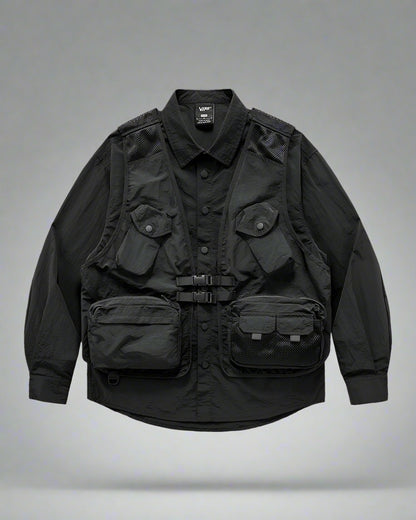 Versatile Multi-Pocket Layered Shirt - techwear shirt - Layered Multi-Pocket Techwear Shirt for Urban Style - View 2
