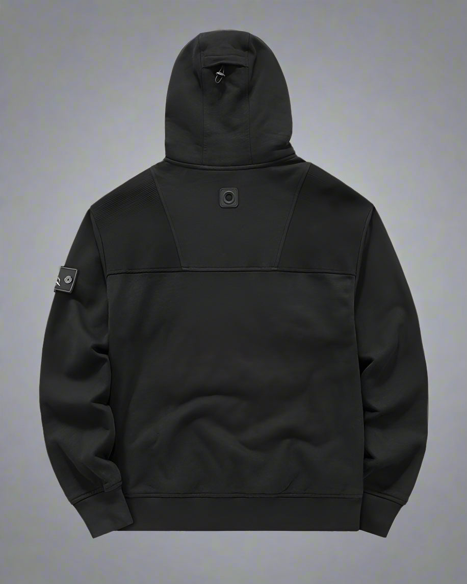 Versatile Multi-Pocket Mask Hoodie -  brown and black hoodie - Versatile Multi-Pocket Mask Hoodie for Everyday Style - View 4