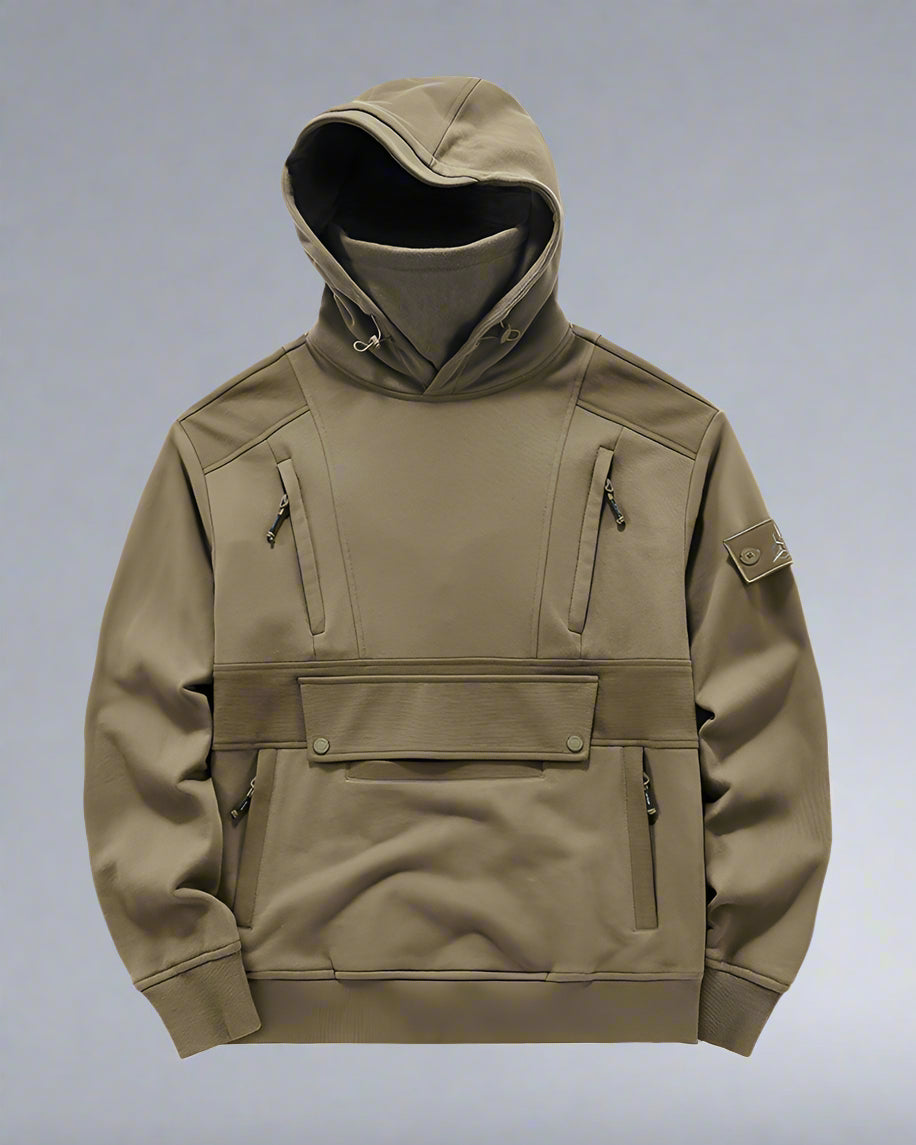 Versatile Multi-Pocket Mask Hoodie - hoodie - Versatile Multi-Pocket Mask Hoodie for Everyday Style - View 2