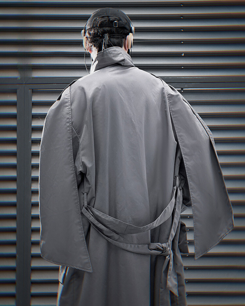 Versatile Multi-Pocket Scarf Coat -  fashion coat - Multi-Pocket Scarf Coat for Stylish Urban Wear - View 3