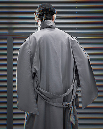 Versatile Multi-Pocket Scarf Coat -  fashion coat - Multi-Pocket Scarf Coat for Stylish Urban Wear - View 3