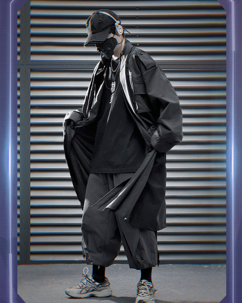 Versatile Multi-Pocket Scarf Coat - versatile windbreaker - Multi-Pocket Scarf Coat for Stylish Urban Wear - View 2