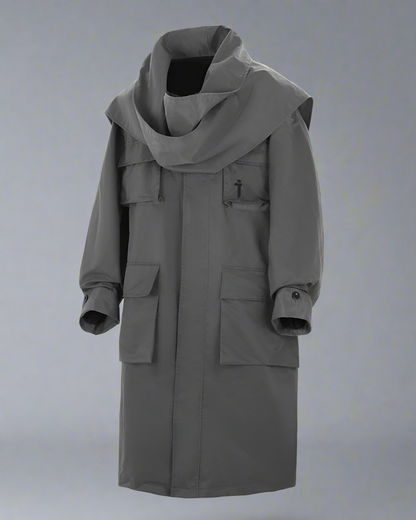 Versatile Multi-Pocket Scarf Coat -  windbreaker - Multi-Pocket Scarf Coat for Stylish Urban Wear - View 8