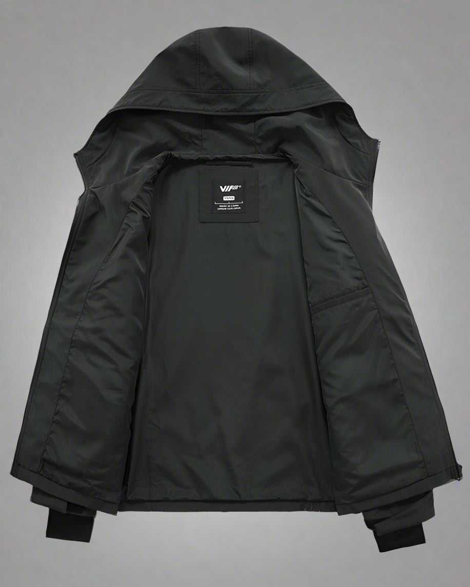 Versatile Multi-Pocket Tech Jacket -  black jacket - Functional Multi-Pocket Tech Jacket for Everyday Use - View 3
