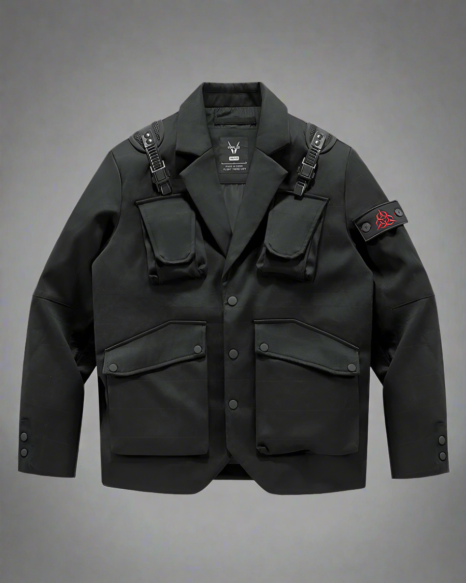 Versatile Multi-Pocket Utility Blazer - blazer - Multi-Pocket Utility Blazer for Versatile Style - Main view