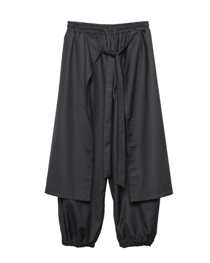 Versatile Ninja Two-Piece Pants -  stylish layering pants - Ninja Two-Piece Pants with Traditional Japanese Design - View 6
